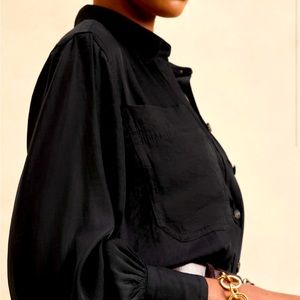 Banana republic Balloon-Sleeve Utility Shirt xs